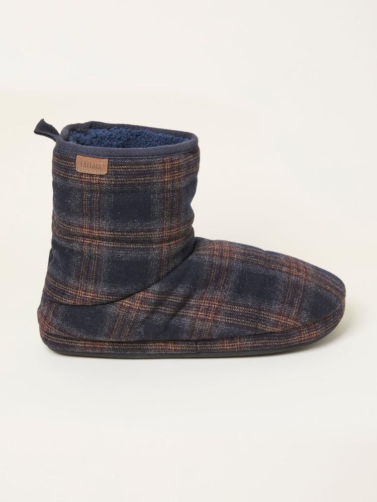 Fat Face Sussex Navy Check Boot