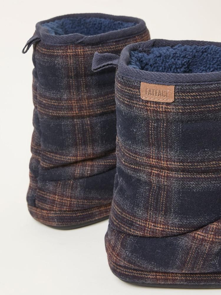 Fat Face Sussex Navy Check Boot