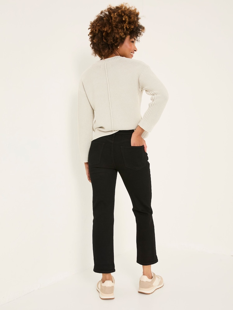 Fat Face Sway Black Cropped Jeans