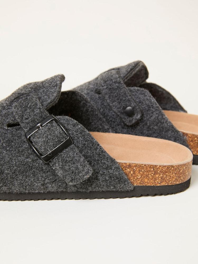 Fat Face Sydney Grey House Slipper