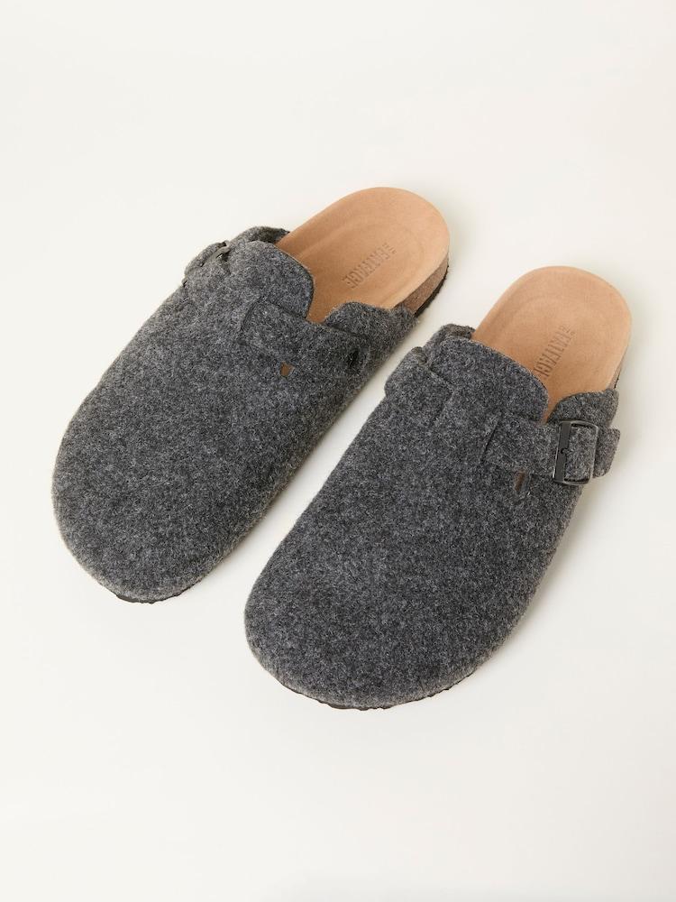 fat face Sydney Grey House Slipper
