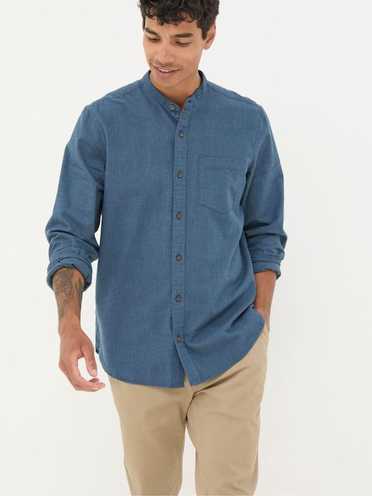 Fat Face Tadlow Blue Grandad Shirt