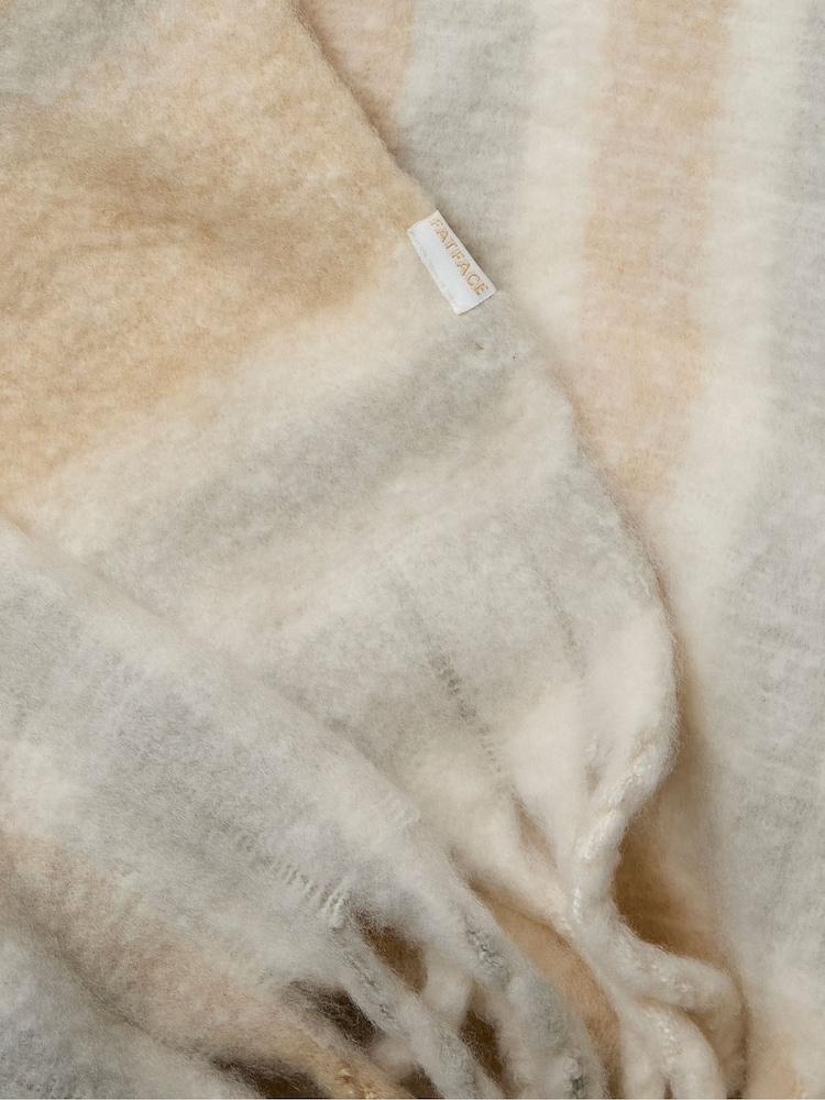 Fat Face Talia Ivory Check Scarf