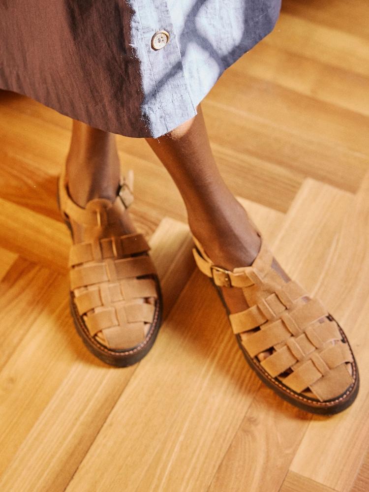 Fat Face Tan Brown Elodie Fisherman Sandals