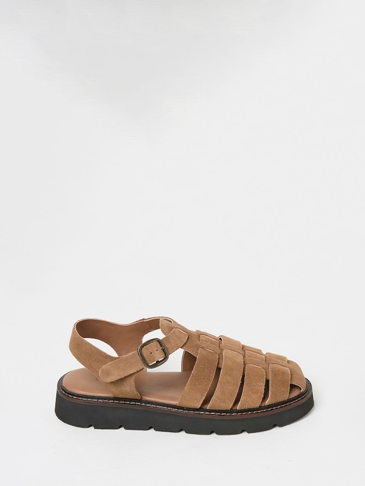Fat Face Tan Brown Elodie Fisherman Sandals