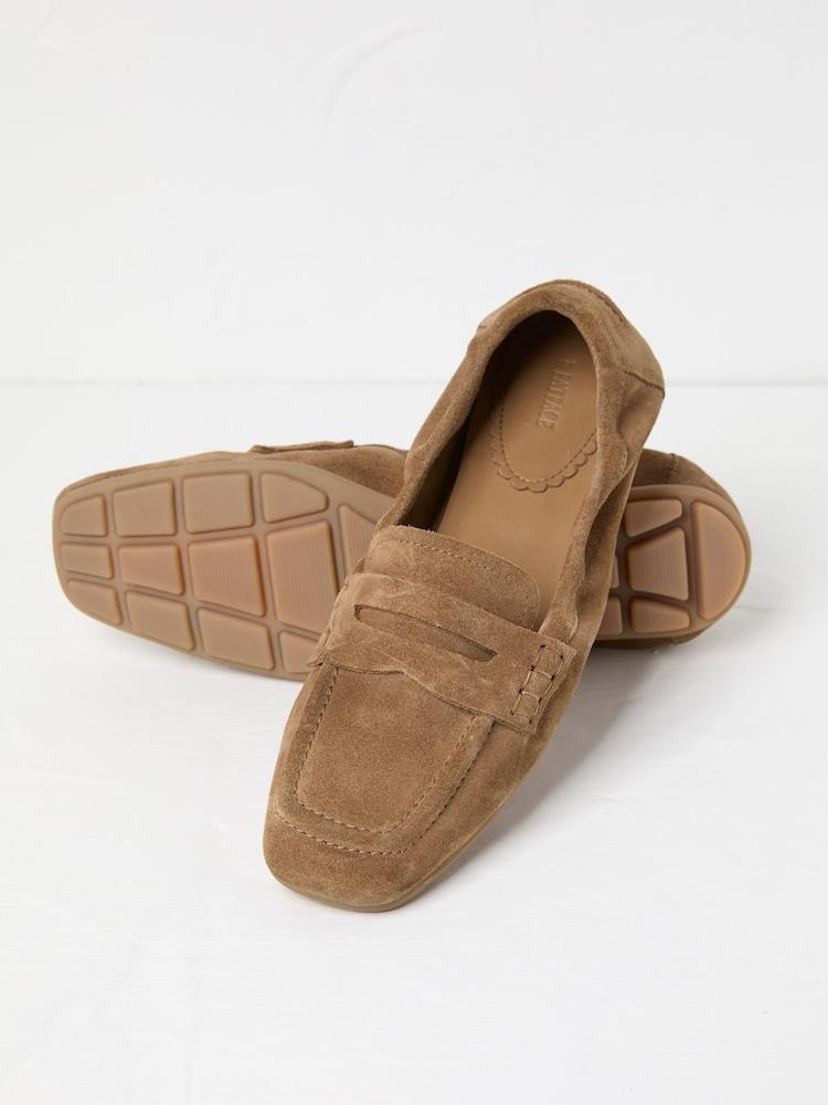 fat face Tan Brown Flexible Loafer