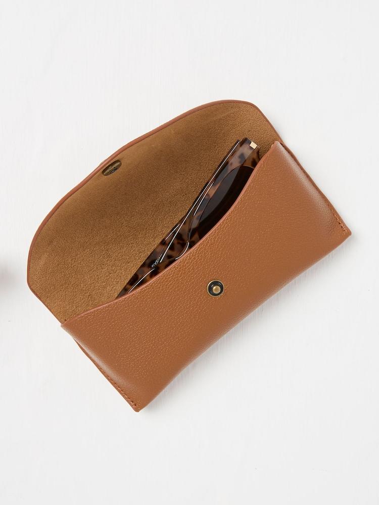 fat face Tan Brown Sunglasses Case