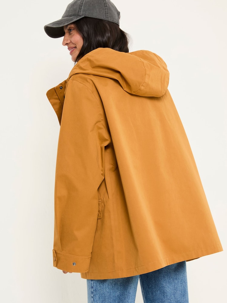 Fat Face Tan Brown Waterproof Coat