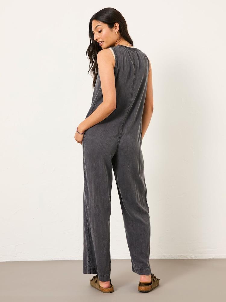 Fat Face Tara Charcoal Grey Dungarees