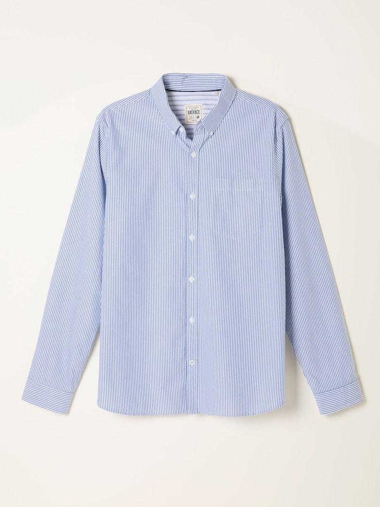 fat face Tarvin Blue Long Sleeve Stripe Shirt