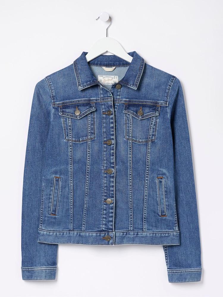 fat face Tasha Blue Denim Jacket