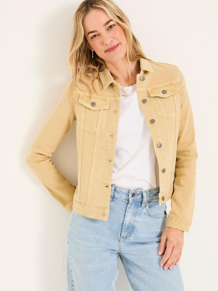 Fat Face Tasha Dark Yellow Denim Jacket