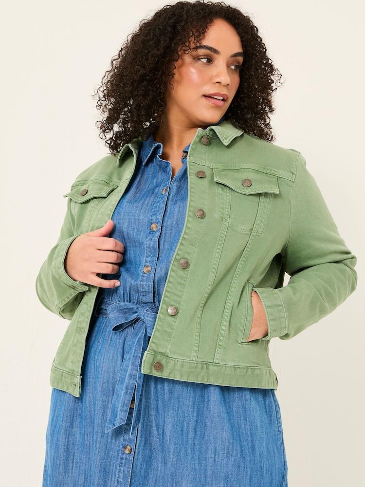 Fat Face Tasha Green Denim Jacket