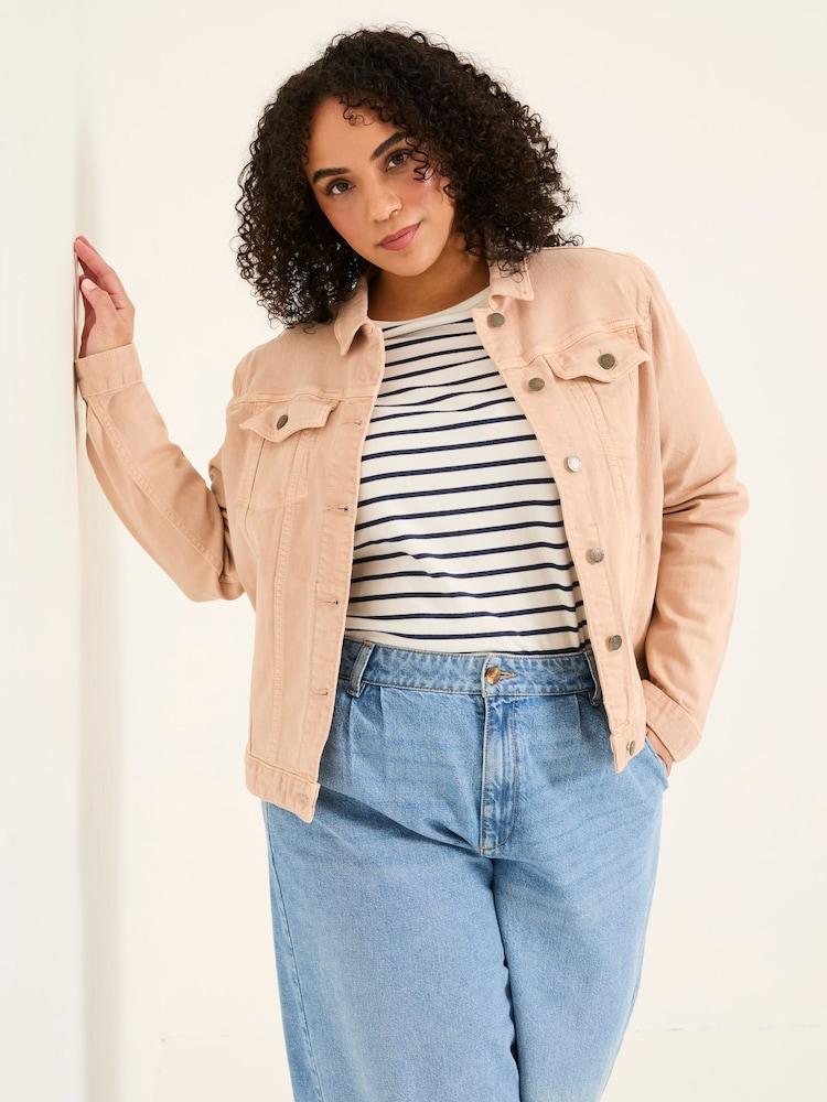 Fat Face Tasha Light Pink Denim Jacket