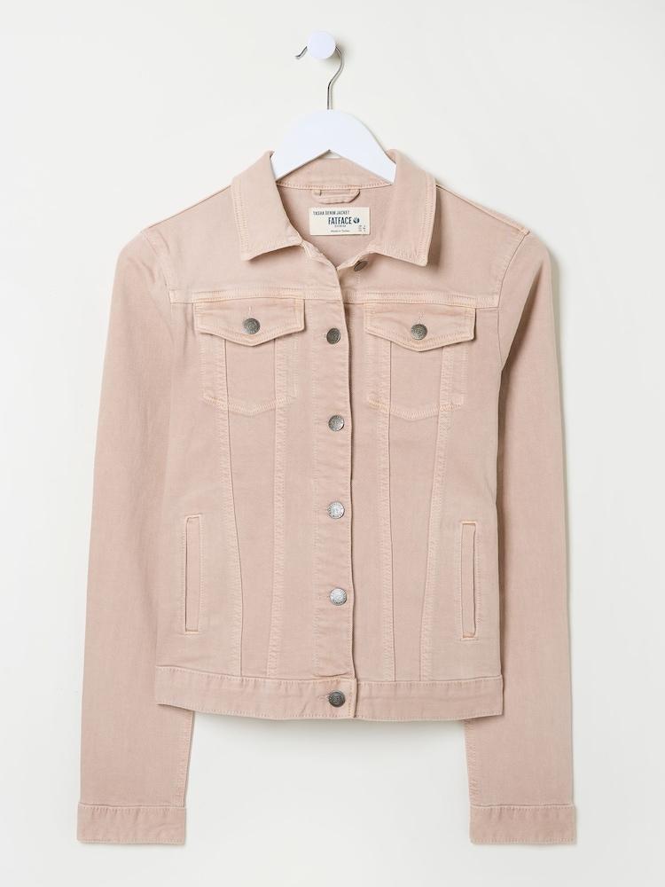 fat face Tasha Light Pink Denim Jacket