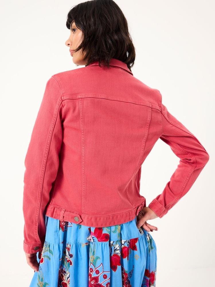 Fat Face Tasha Vintage Red Denim Jacket