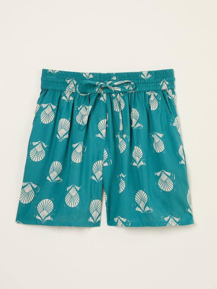 fat face Teal Blue Lino Shell Flippy Shorts