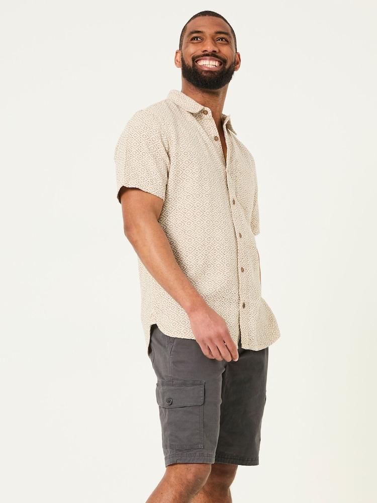 Fat Face Tenby Dark Grey Pull On Cargo Shorts