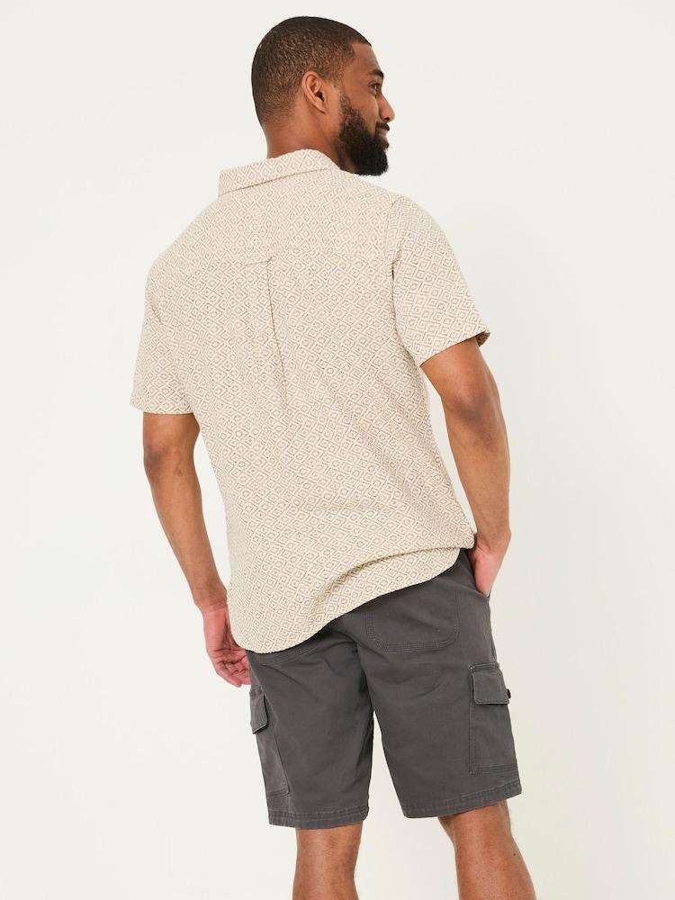 Fat Face Tenby Dark Grey Pull On Cargo Shorts