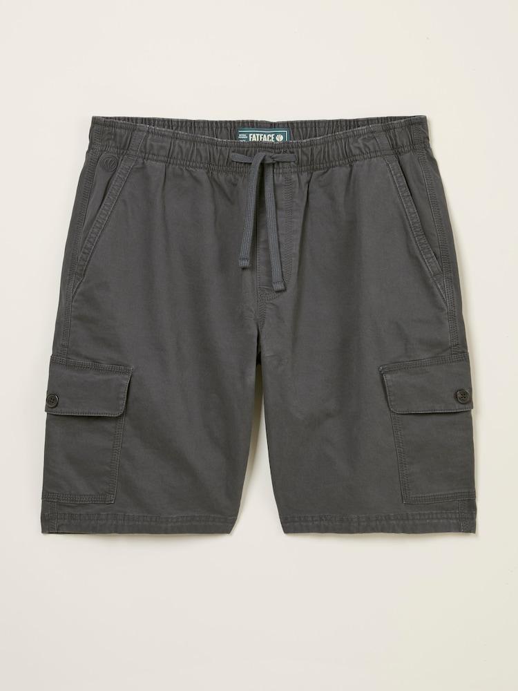 fat face Tenby Dark Grey Pull On Cargo Shorts
