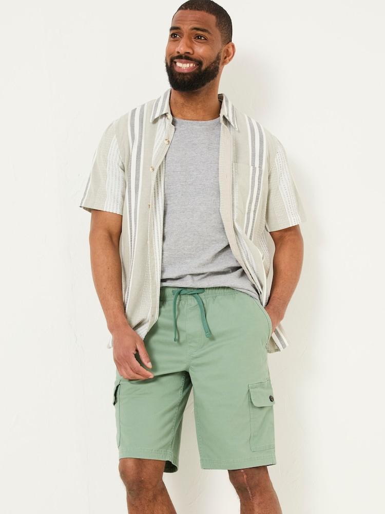 Fat Face Tenby Green Pull On Cargo Shorts