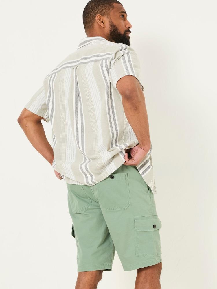 Fat Face Tenby Green Pull On Cargo Shorts