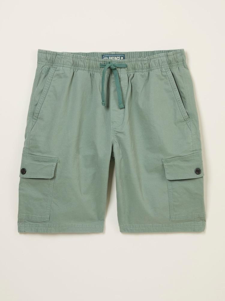 fat face Tenby Green Pull On Cargo Shorts