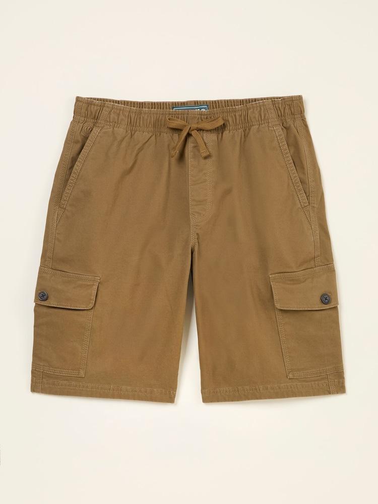 fat face Tenby Light Brown Pull On Cargo Shorts