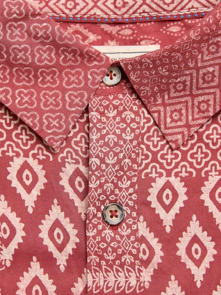 fat face Terracotta Patch Short Sleeve Shirt