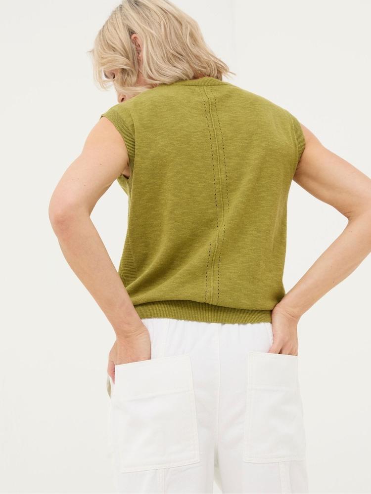 Fat Face Theodora Green Knit Tank