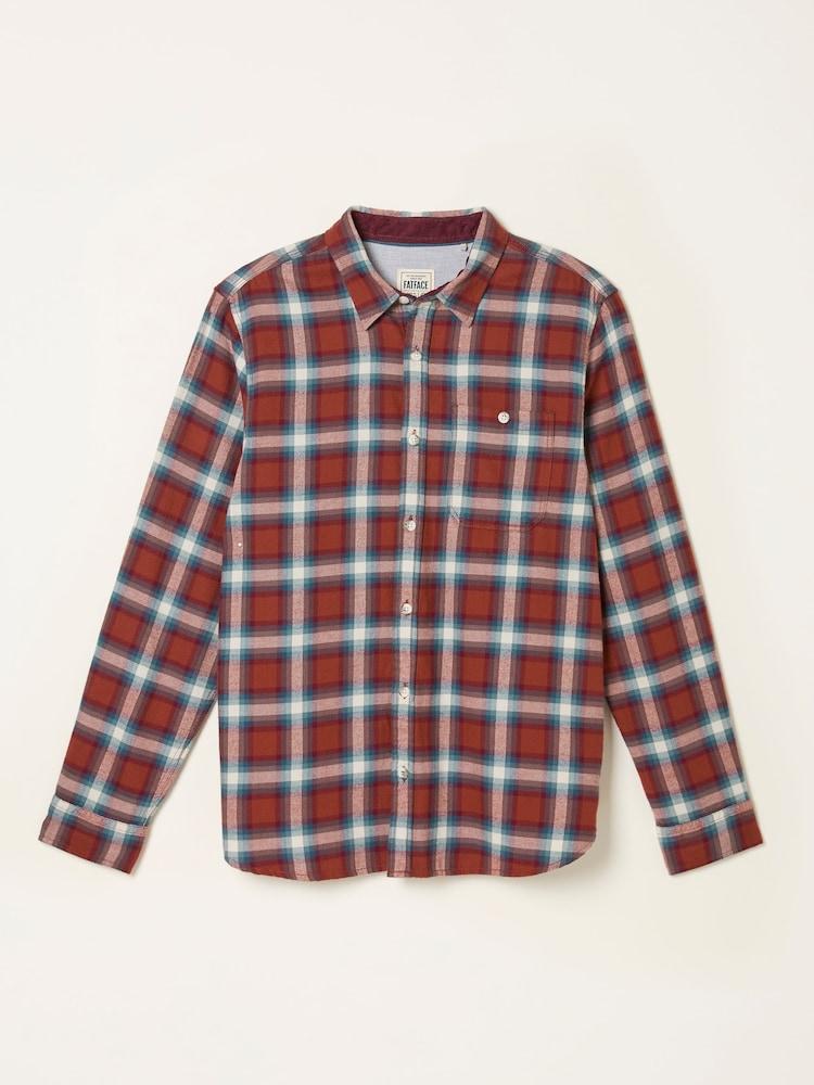 fat face Thirn Berry Red Long Sleeve Check Shirt