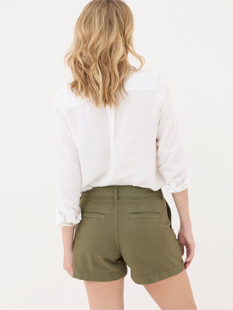 Fat Face Tia Green Twill Shorts