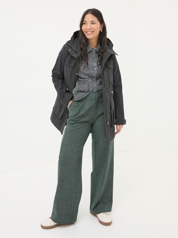 Fat Face Tiegan Black Waterproof Coat