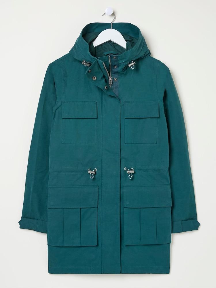 fat face Tiegan Teal Blue Waterproof Coat