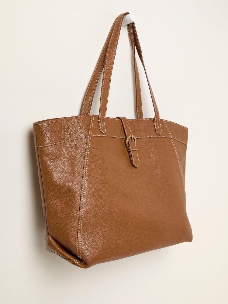 Fat Face Tilly Tan Brown Leather Tote Bag