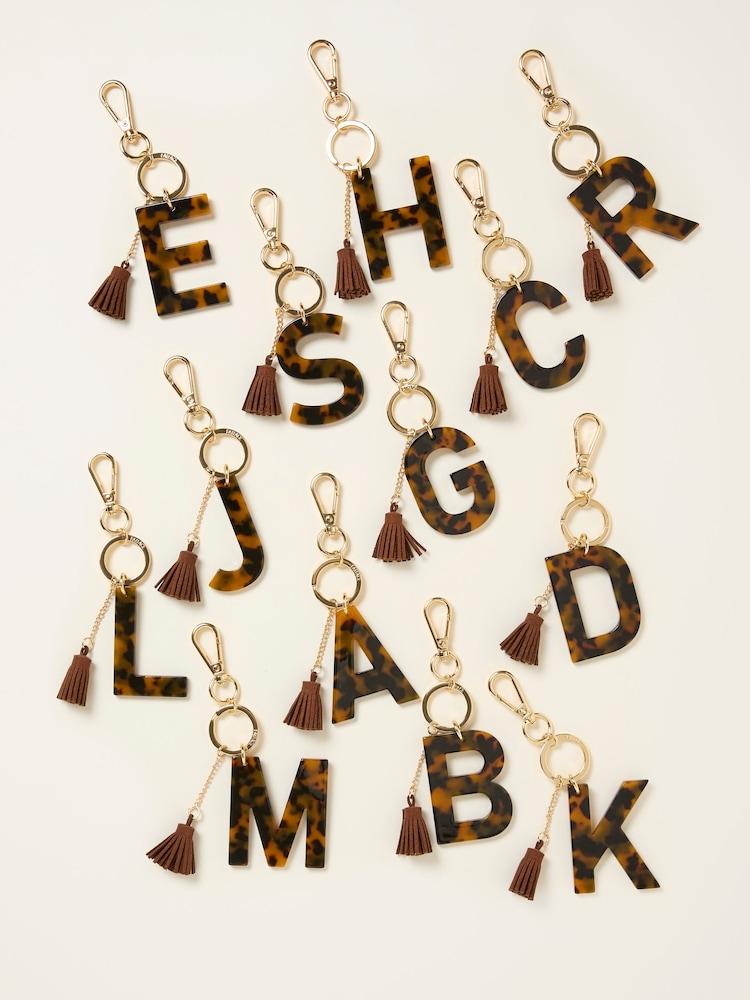 Fat Face Tortoiseshell Brown Alphabet Charm