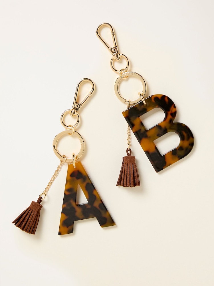 Fat Face Tortoiseshell Brown Alphabet Charm