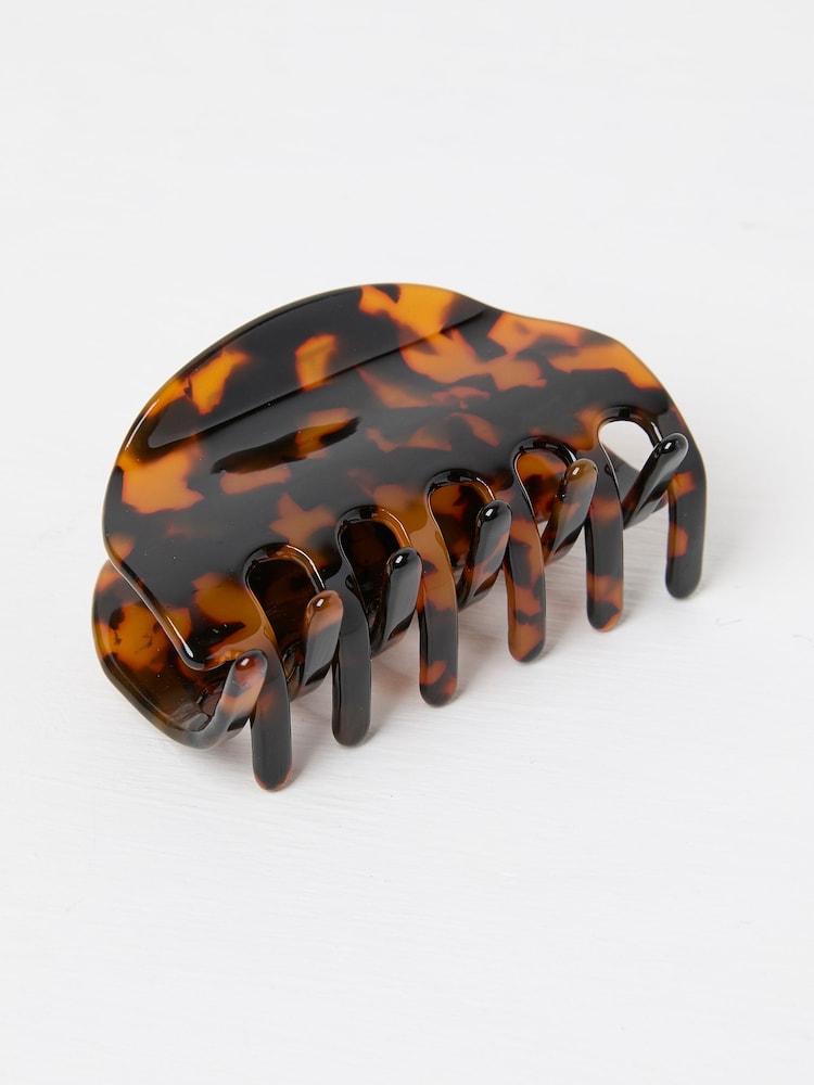 Fat Face Tortoiseshell Brown Claw Clip