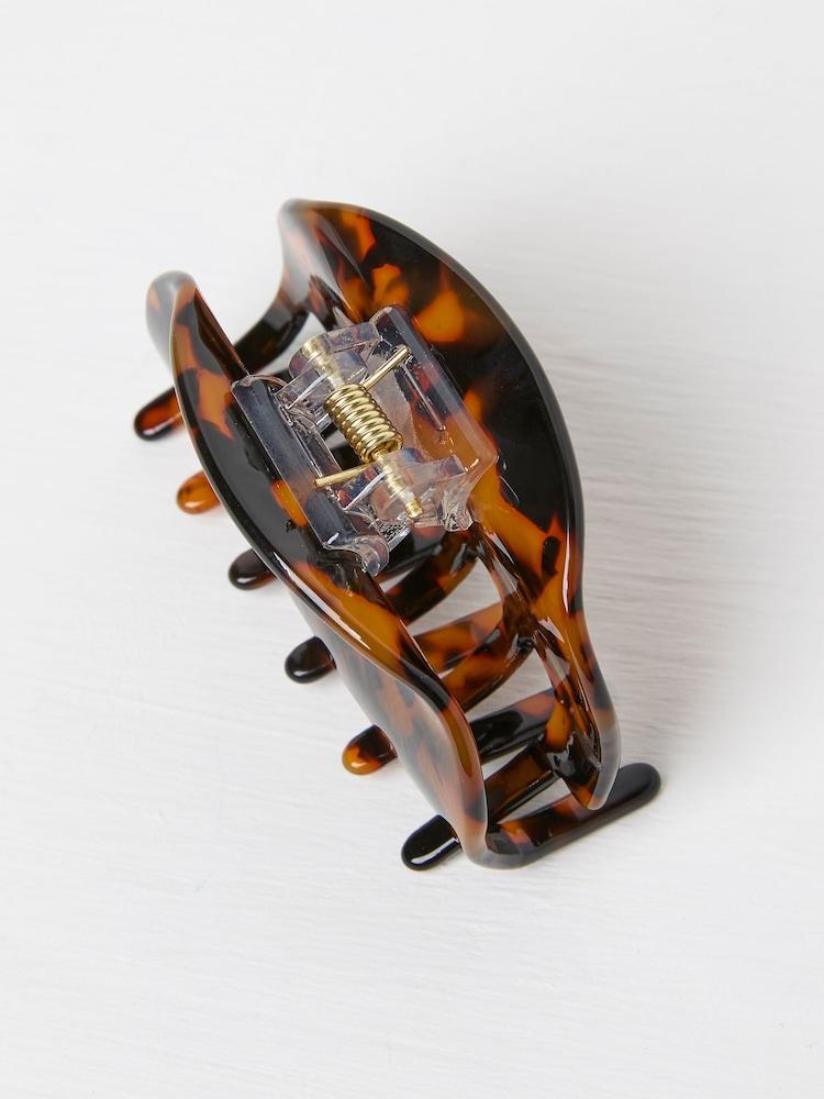 Fat Face Tortoiseshell Brown Claw Clip