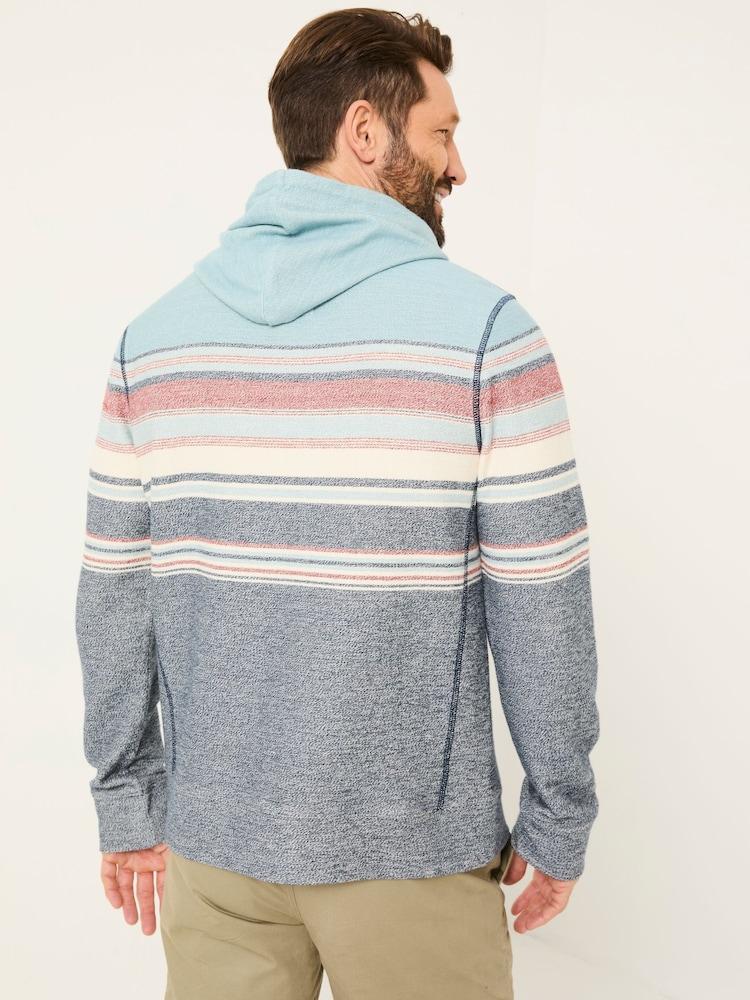 Fat Face Trescowe Navy Chest Stripe Hoody