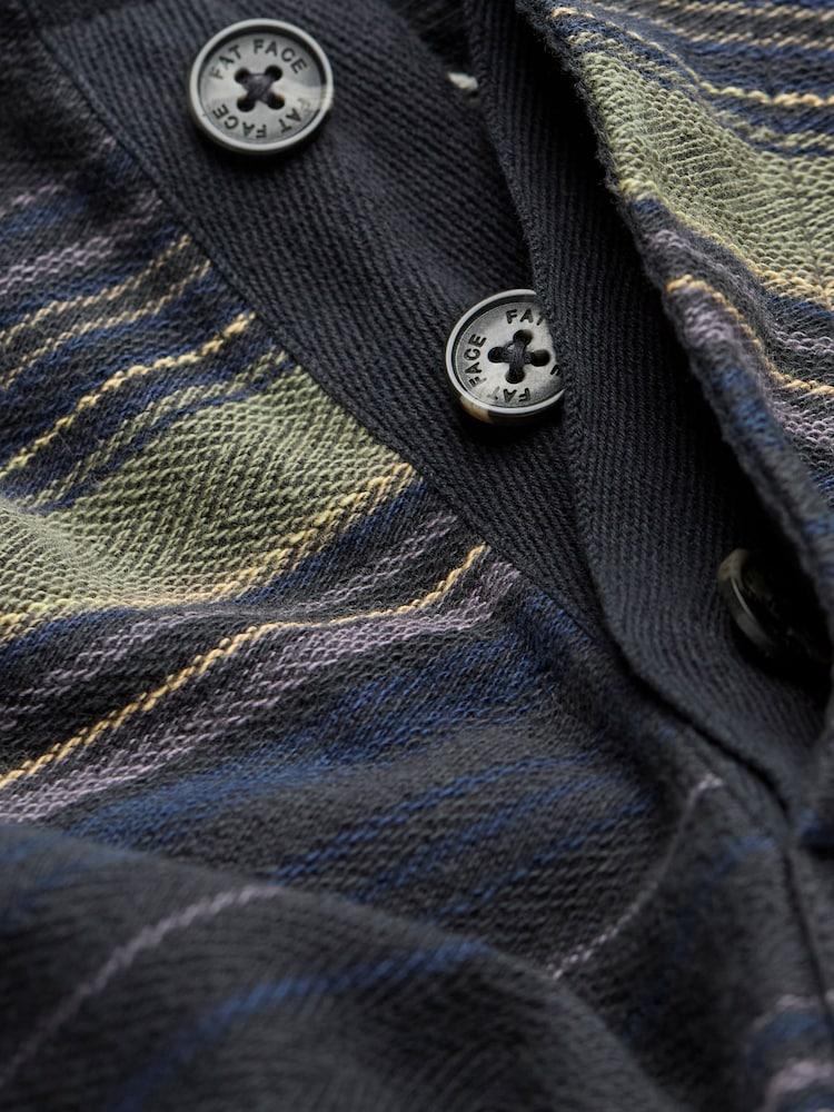 fat face Trescowe Washed Black Over Head Hoodie