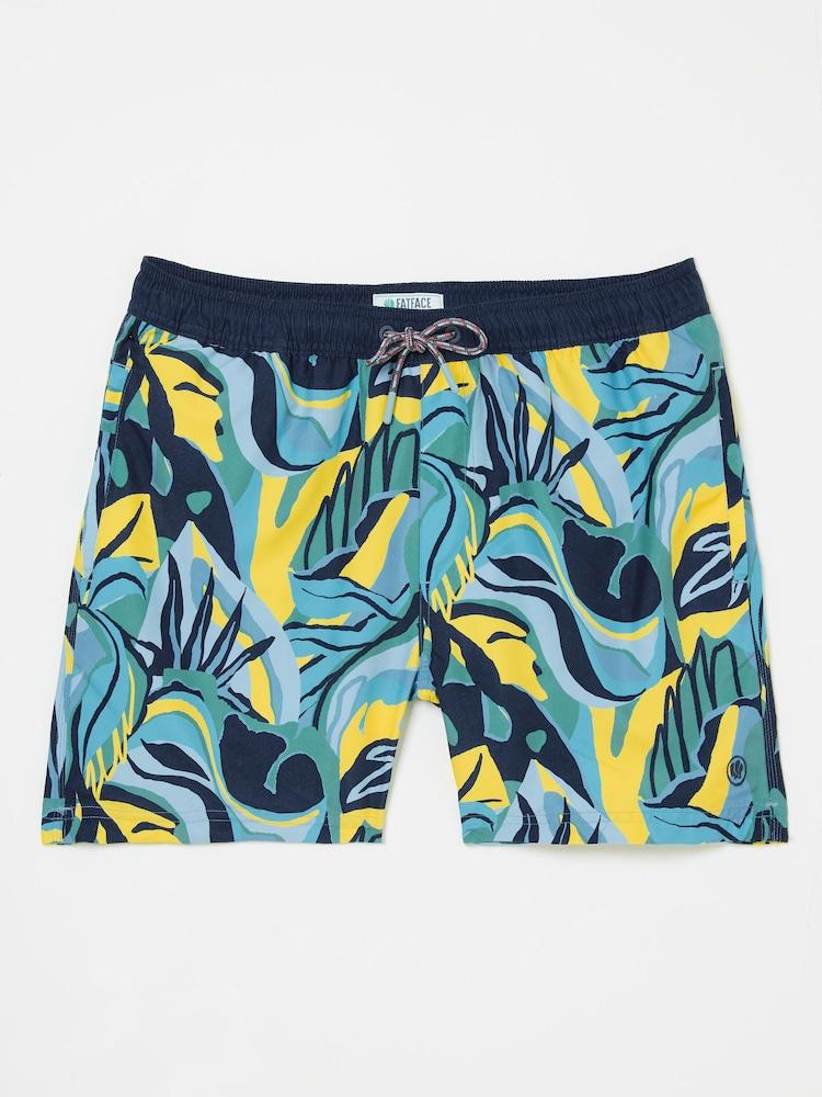 fat face Trevose Blue Abstract Swim Shorts