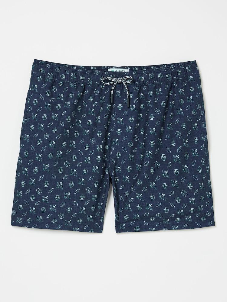fat face Trevose Blue Geo Swim Shorts