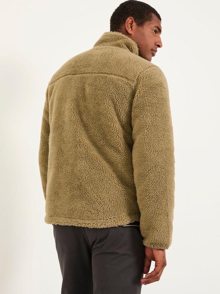 Fat Face Tromso Khaki Green Fleece Jacket