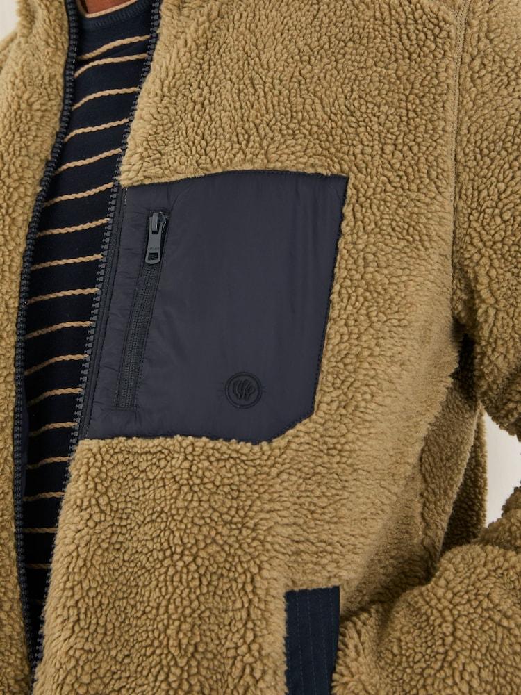 fat face Tromso Khaki Green Fleece Jacket