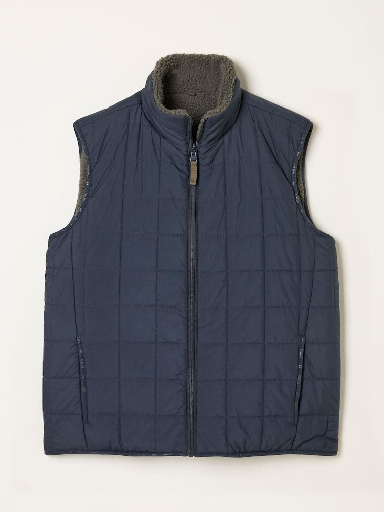 Fat Face Tromso Navy 2 In 1 Reversible Gilet