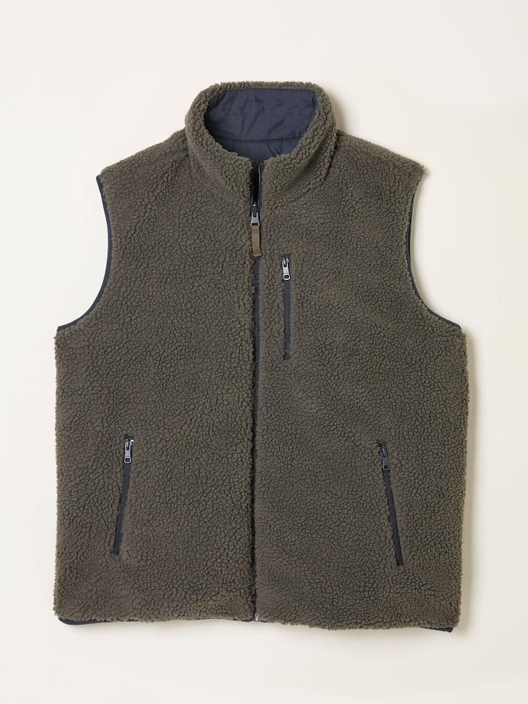 fat face Tromso Navy 2 in 1 Reversible Gilet