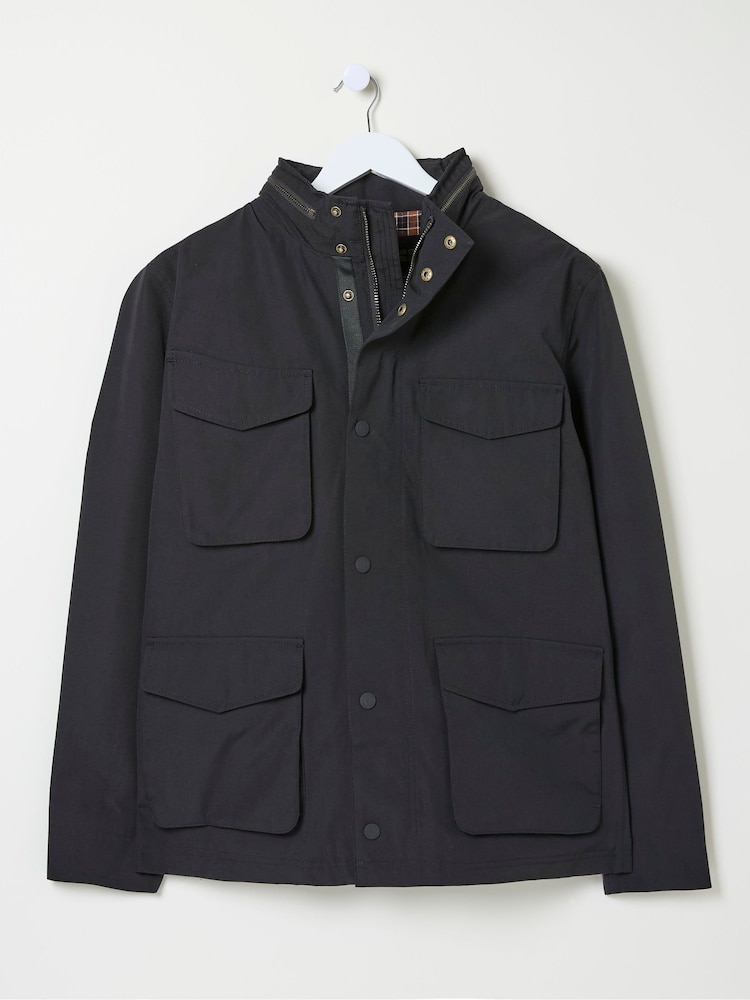fat face Truro Black Waterproof Jacket