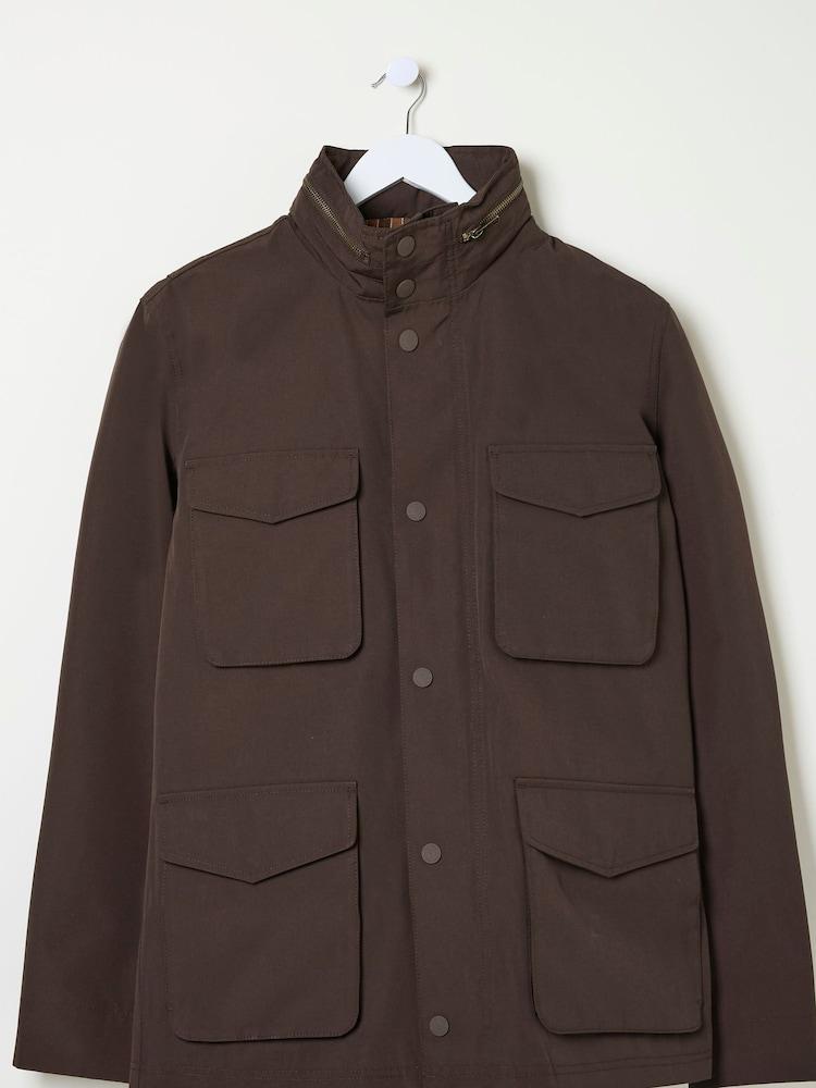 fat face Truro Dark Brown Waterproof Jacket
