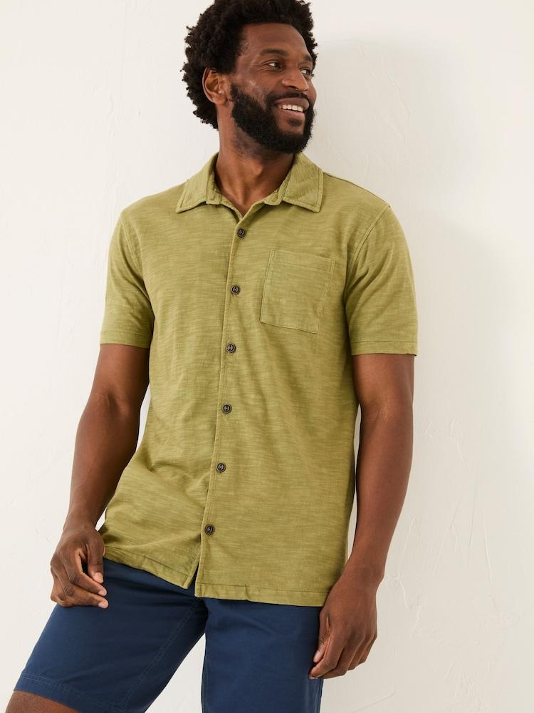 Fat Face Truro Green Jersey Shirt